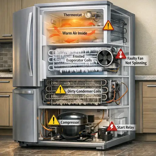 علت سرد نکردن یخچال