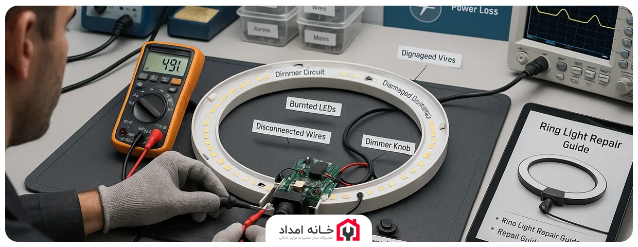 عیب یابی مشکلات رایج رینگ لایت
