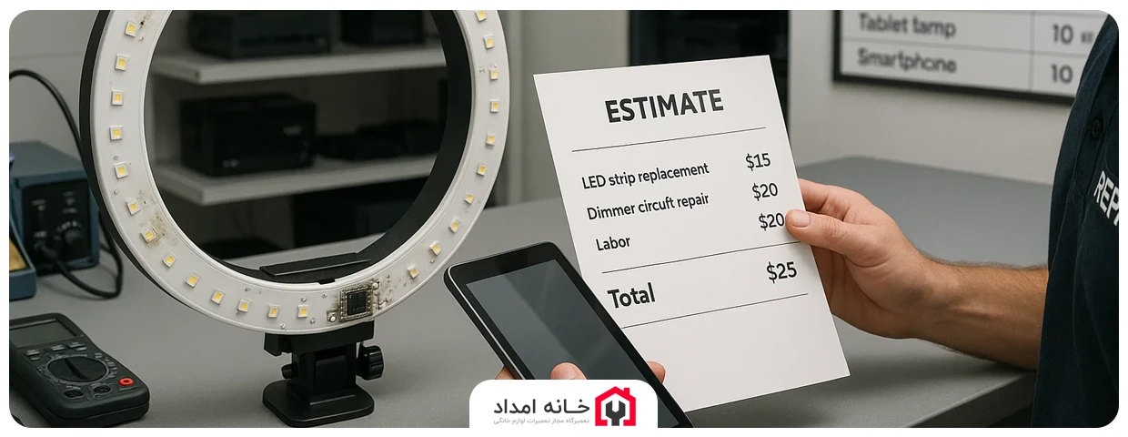 هزینه تعمیرات رینگ لایت