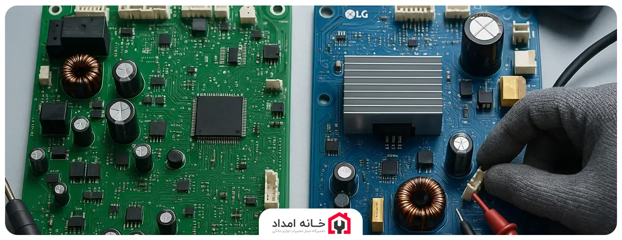 تعمیر انواع برد یخچال ال جی