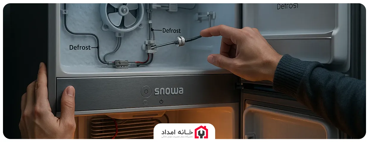 بررسی و تست سنسور دیفراست یا سنسور دمای یخچال