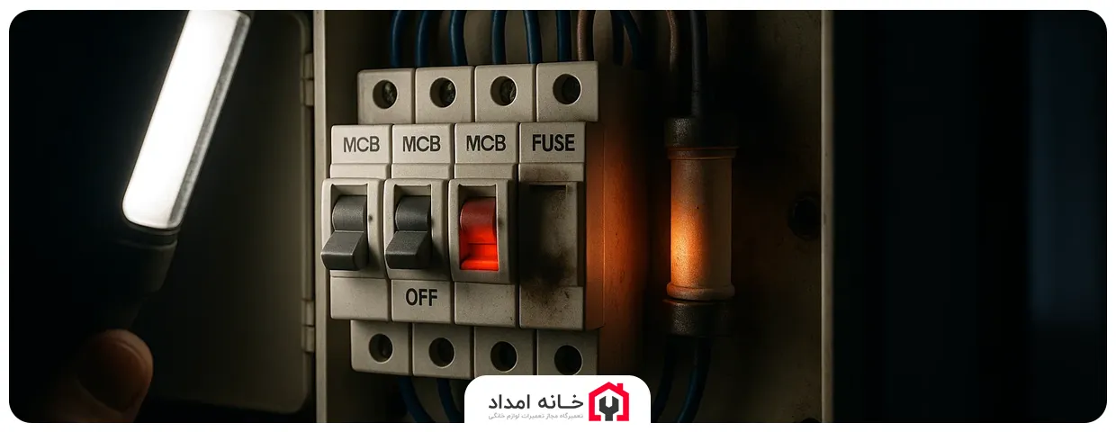 سوختن فیوز یا MCB