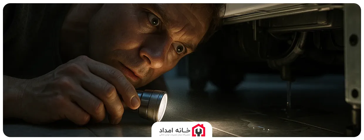 چگونه محل دقیق نشتی را پیدا کنیم؟ (نشتی از جلو، پشت یا زیر دستگاه)