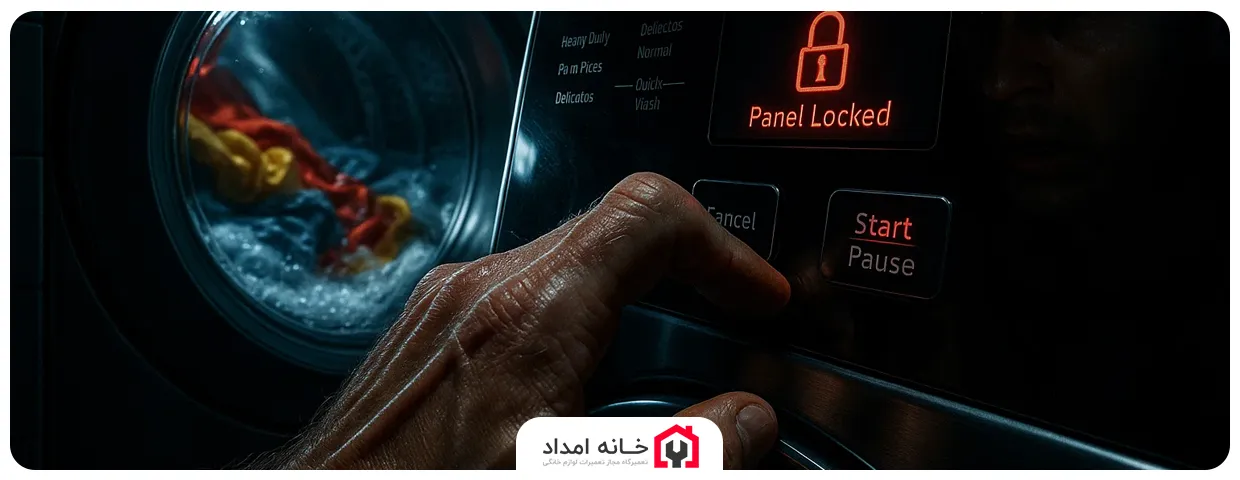 هنگام قفل شدن پنل یا کار نکردن دکمه‌ها