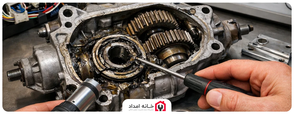 دلایل خرابی گیربکس ماشین لباسشویی